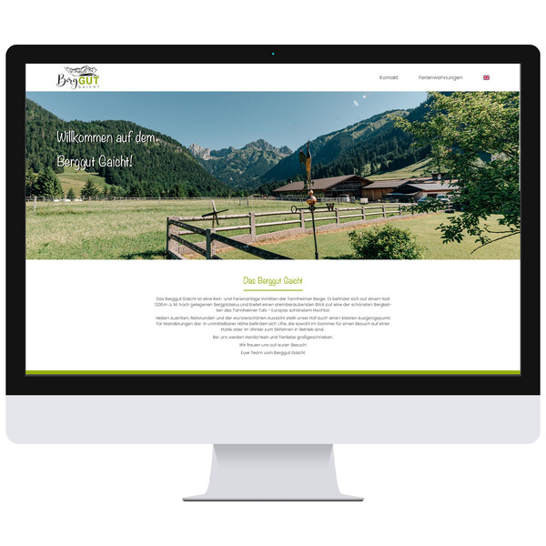 Im Rahmen unseres Projekts haben wir für das Berggut Gaicht eine moderne Landingpage mit Pimcore erstellt.