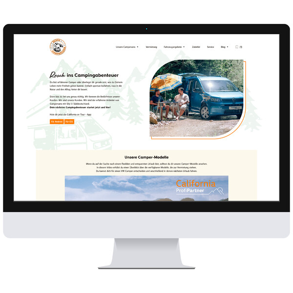 Für Rasch Campervans haben wir eine benutzerdefinierte Webseite entwickelt, die den Import von Neu- und Gebrauchtwagen von der Mobile.de-API ermöglicht.